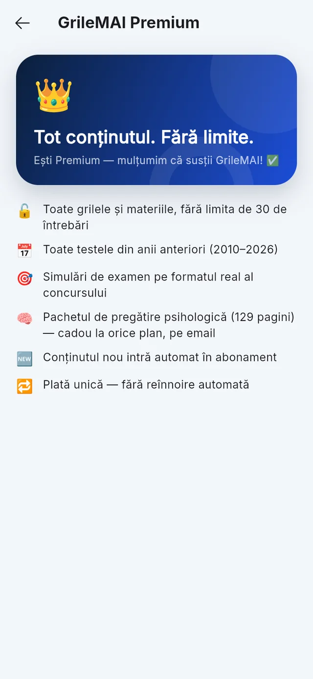 Ecranul Premium din GrileMAI